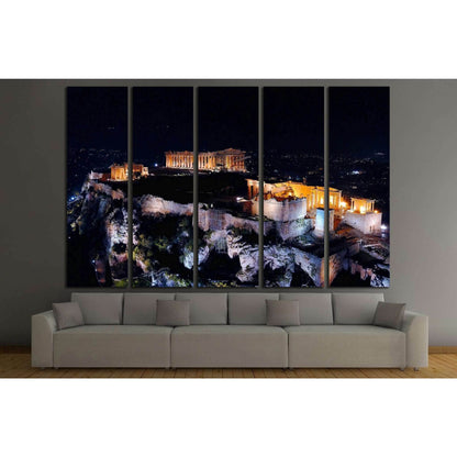 Parthenon, Propylaia in Acropolis hill, Athens historic center, Greece №2095 Ready to Hang Canvas PrintCanvas art arrives ready to hang, with hanging accessories included and no additional framing required. Every canvas print is hand-crafted, made on-dema