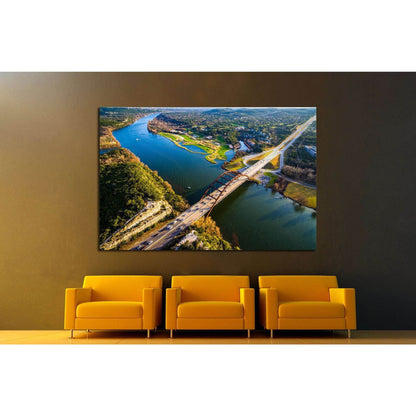 Pennybacker Bridge, Austin, Texas №1109 Ready to Hang Canvas Print - Zellart Canvas Prints ALL_Products, s-1109