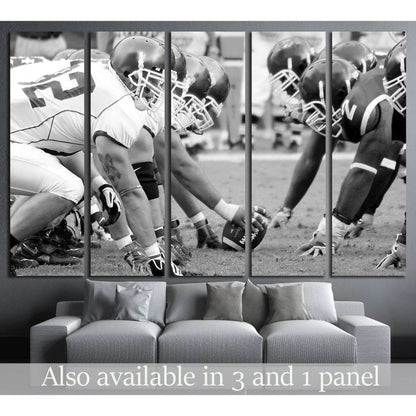 PHILADELPHIA, PA. Temple Defensive Line face off against Buffalo offensive linemen №2112 Ready to Hang Canvas Print - Zellart Canvas Prints ALL_Products, s-2112