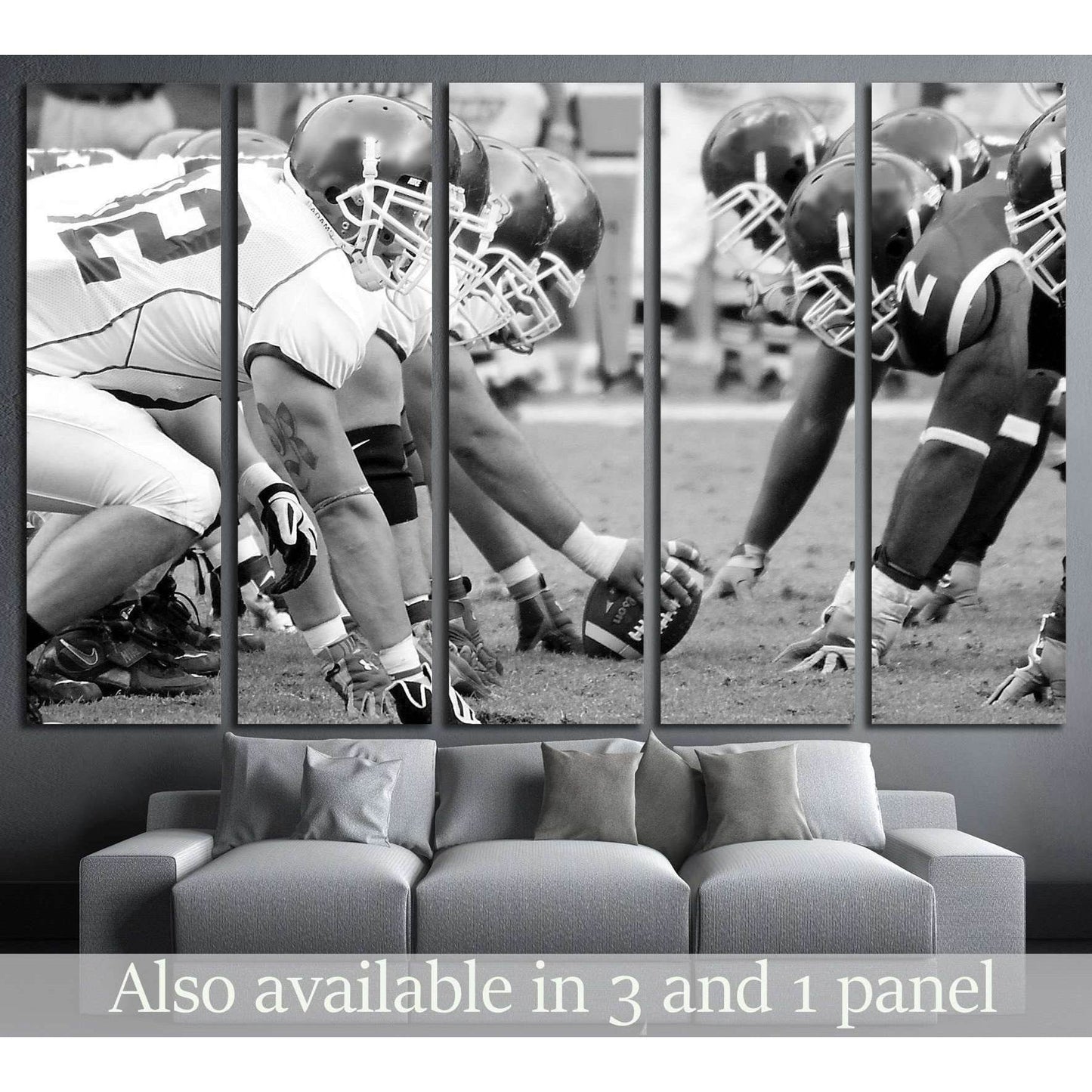 PHILADELPHIA, PA. Temple Defensive Line face off against Buffalo offensive linemen №2112 Ready to Hang Canvas PrintCanvas art arrives ready to hang, with hanging accessories included and no additional framing required. Every canvas print is hand-crafted,