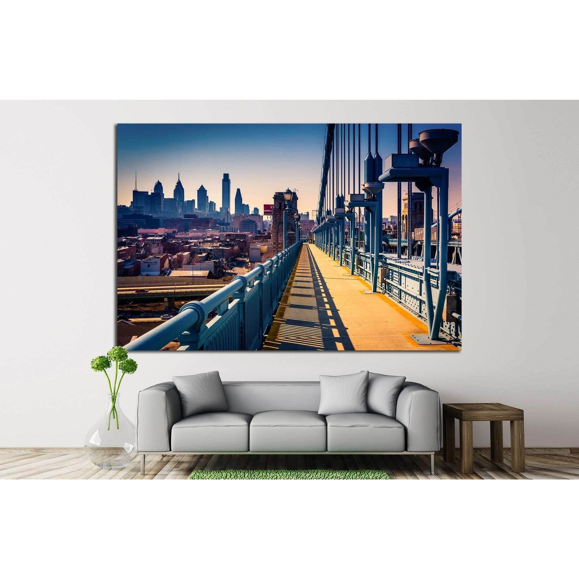 Philadelphia, Pennsylvania №888 Ready to Hang Canvas Print - Zellart Canvas Prints ALL_Products, s-888