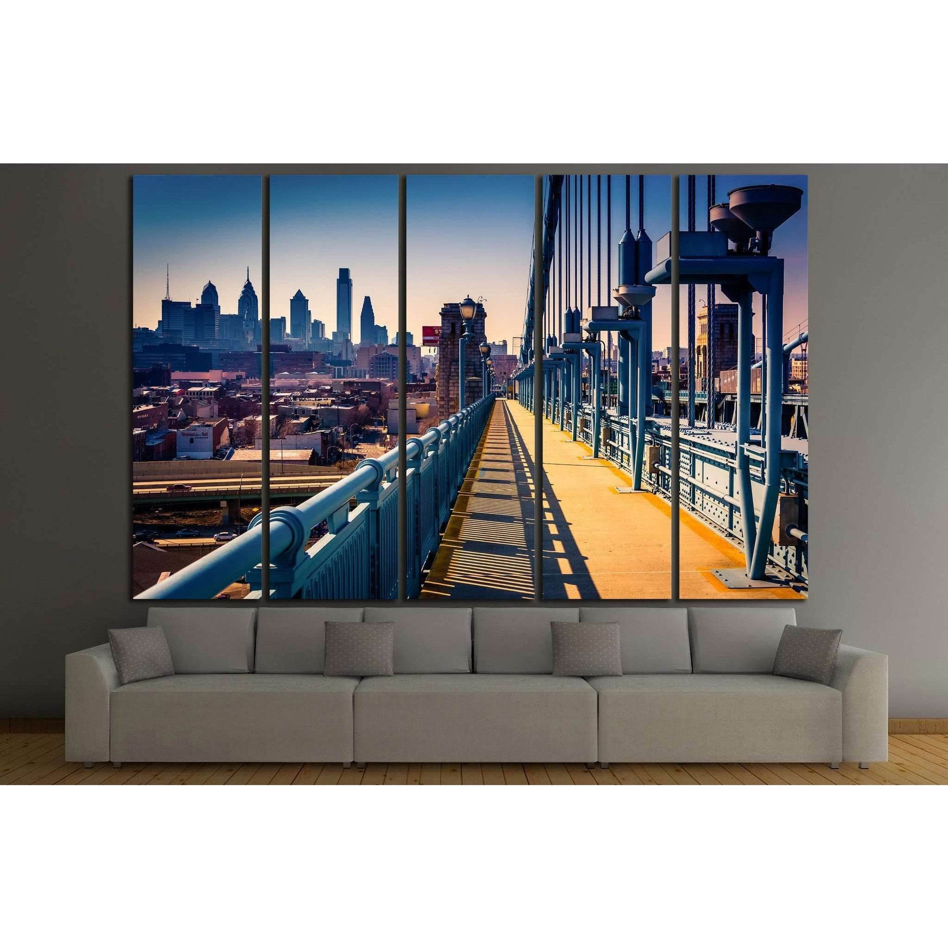 Philadelphia, Pennsylvania №888 Ready to Hang Canvas Print - Zellart Canvas Prints ALL_Products, s-888