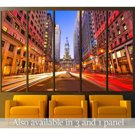 Philadelphia, Pennsylvania, USA downtown at city hall №2084 Ready to Hang Canvas Print - Zellart Canvas Prints ALL_Products, s-2084