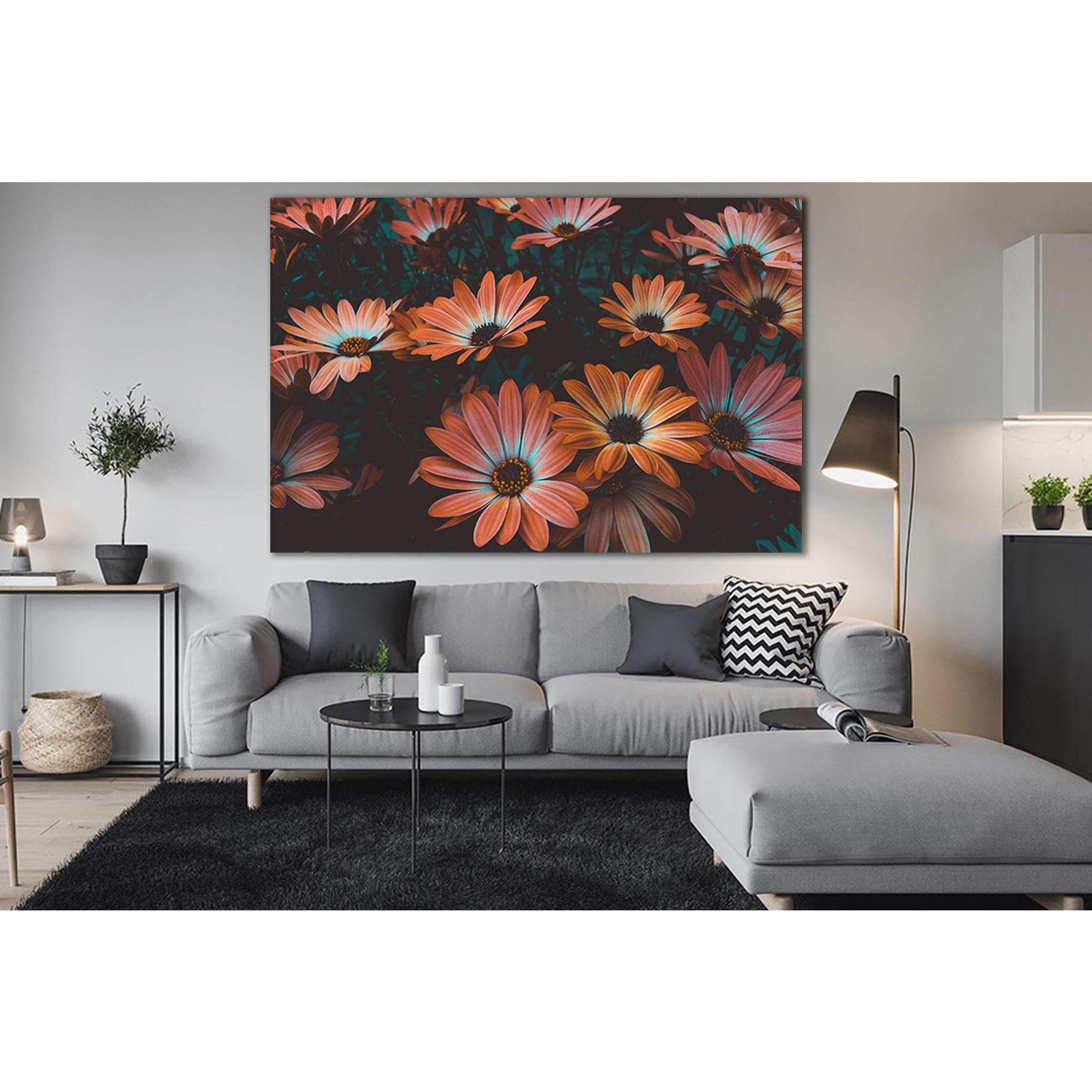 Photo Of Daisy Flowers №SL728 Ready to Hang Canvas Print - Zellart Canvas Prints 0new, ALL_Products, Floral & Botanical Wall Art