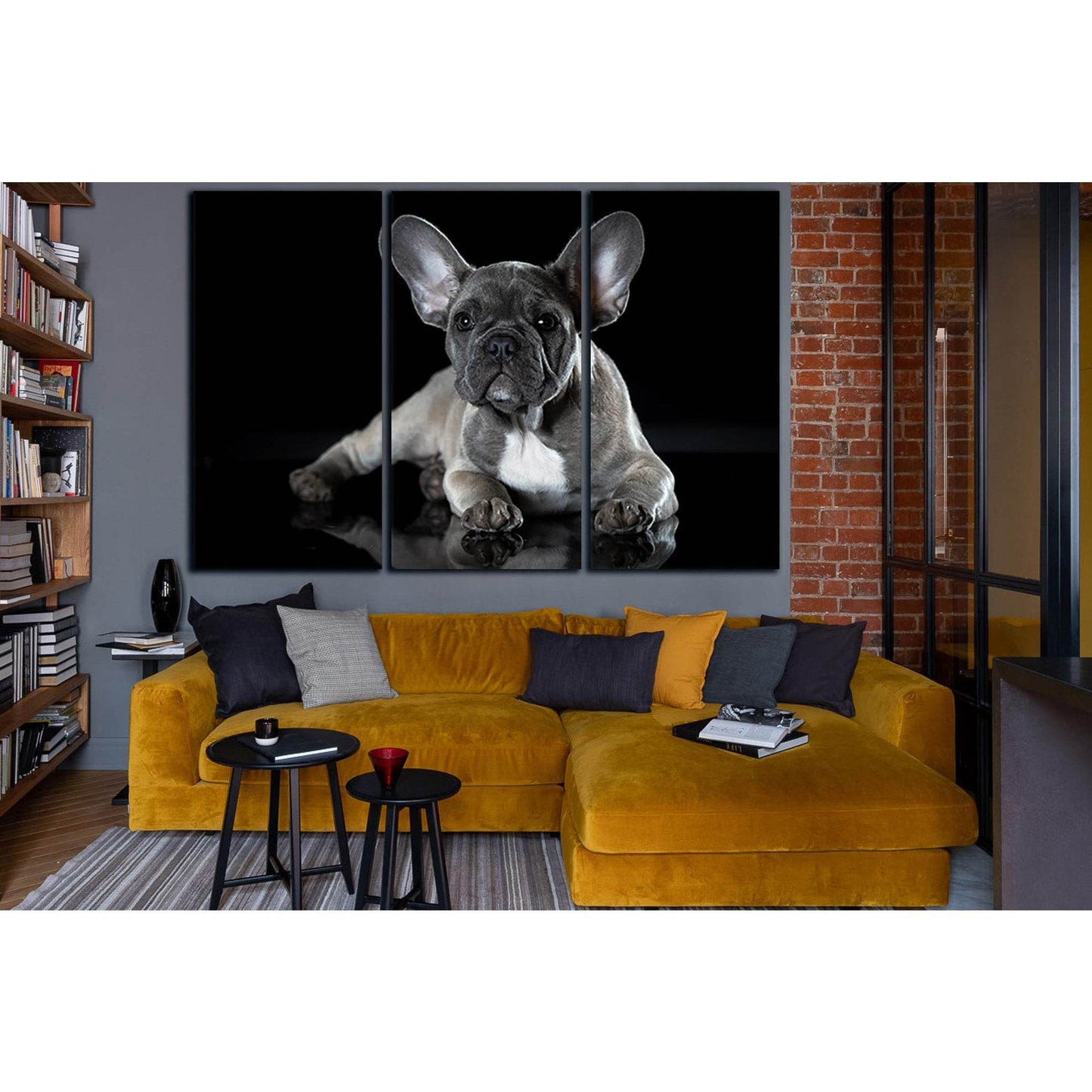 Photo Of French Bulldog №SL1050 Ready to Hang Canvas Print - Zellart Canvas Prints 0new, ALL_Products, Animals & Wildlife