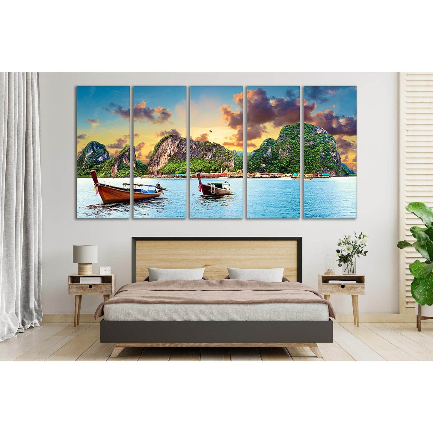 Phuket Island Landscape №SL68 Ready to Hang Canvas Print - Zellart Canvas Prints 0new, ALL_Products, Beach Ocean & Waves