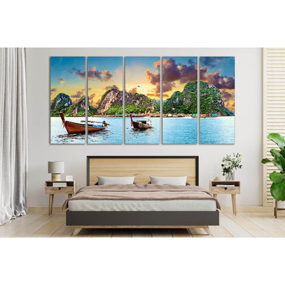 Phuket Island Landscape №SL68 Ready to Hang Canvas Print - Zellart Canvas Prints 0new, ALL_Products, Beach Ocean & Waves