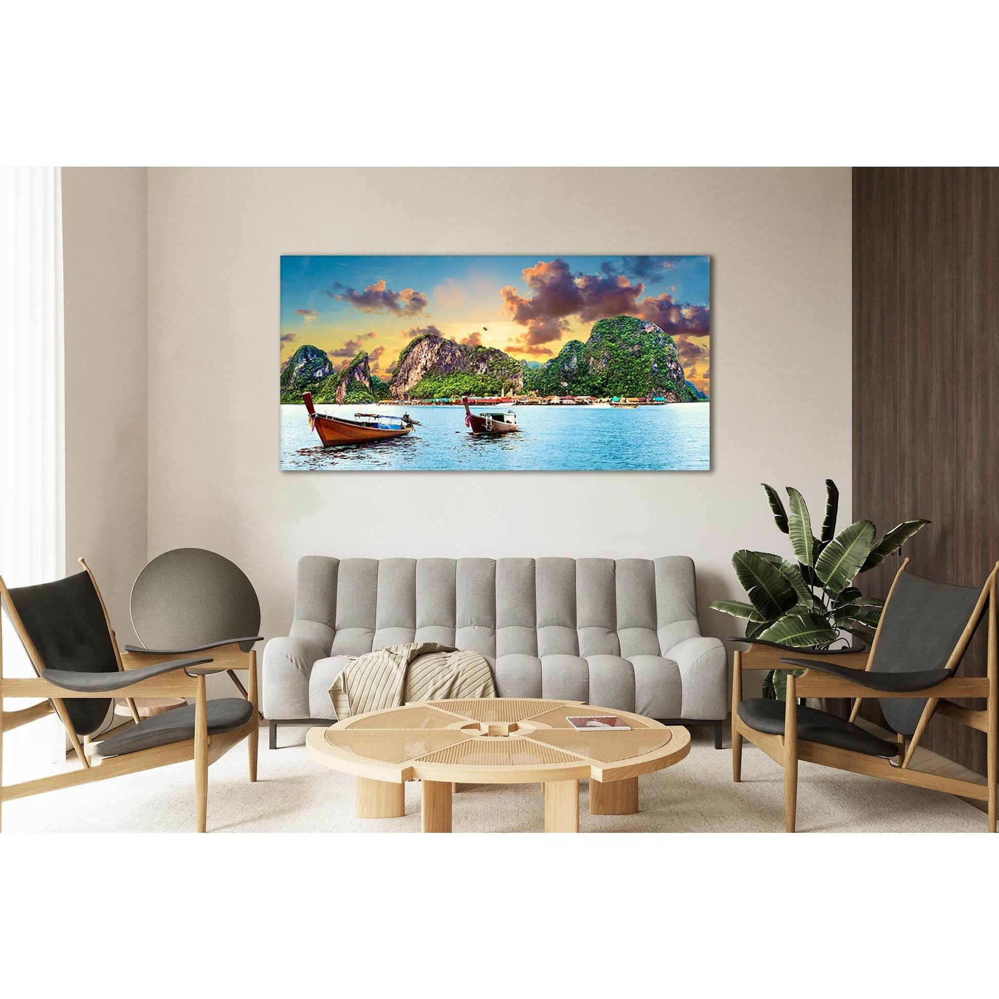 Phuket Island Landscape №SL68 Ready to Hang Canvas Print - Zellart Canvas Prints 0new, ALL_Products, Beach Ocean & Waves