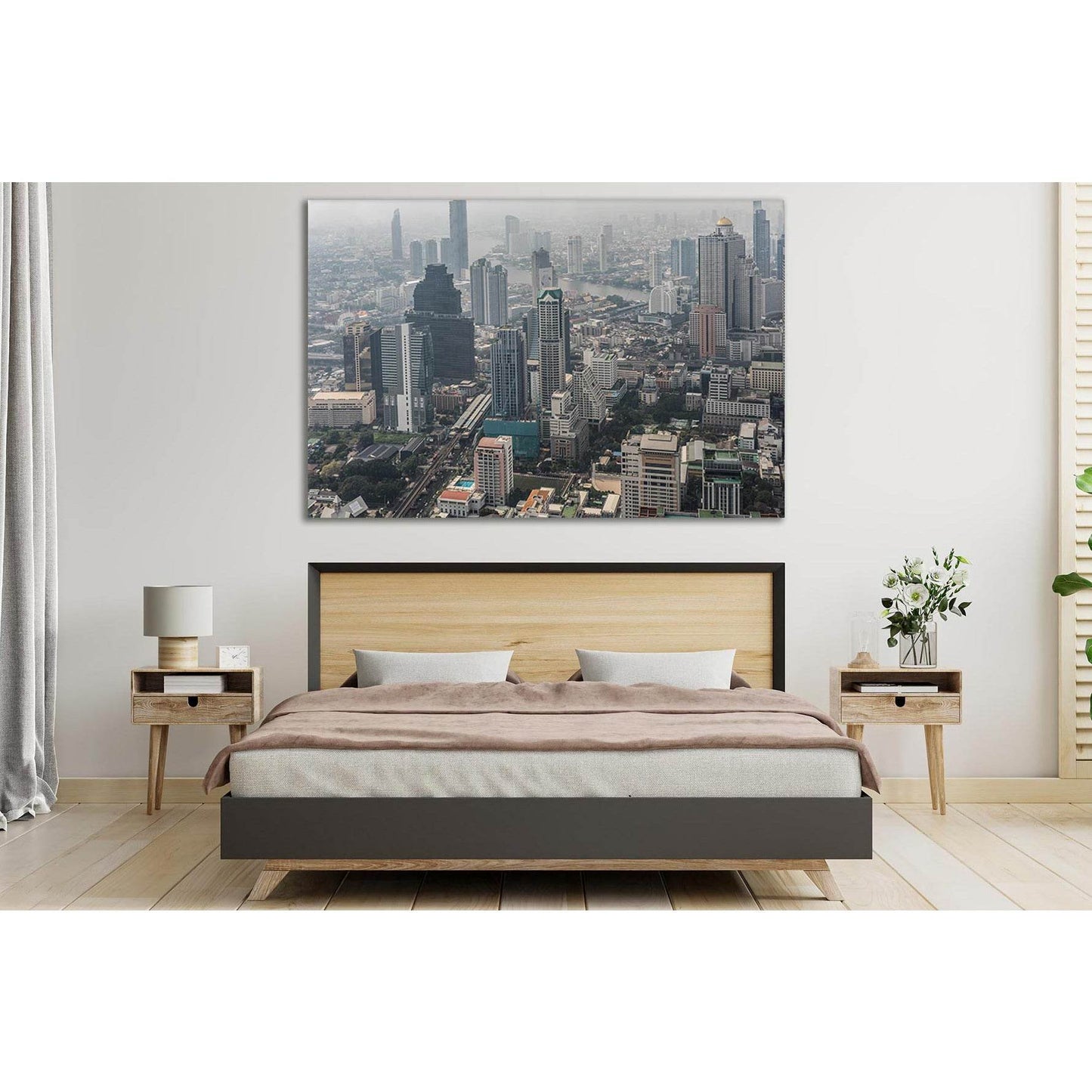 Picturesque Bangkok Cityscape №SL363 Ready to Hang Canvas Print - Zellart Canvas Prints 0new, ALL_Products, Cityscapes & Skylines