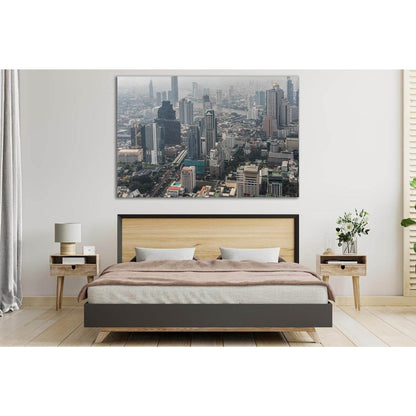 Picturesque Bangkok Cityscape №SL363 Ready to Hang Canvas Print - Zellart Canvas Prints 0new, ALL_Products, Cityscapes & Skylines