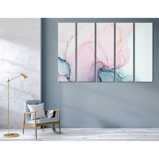 Pink And Green Abstract №04352 Ready to Hang Canvas Print - Zellart Canvas Prints ALL_Products