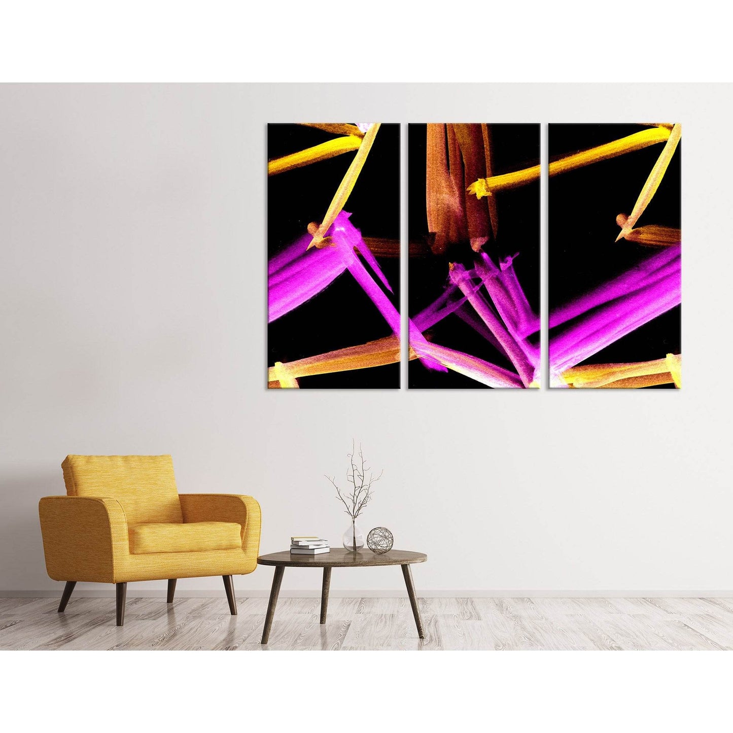 Pink And Orange Abstract №04278 Ready to Hang Canvas Print - Zellart Canvas Prints ALL_Products