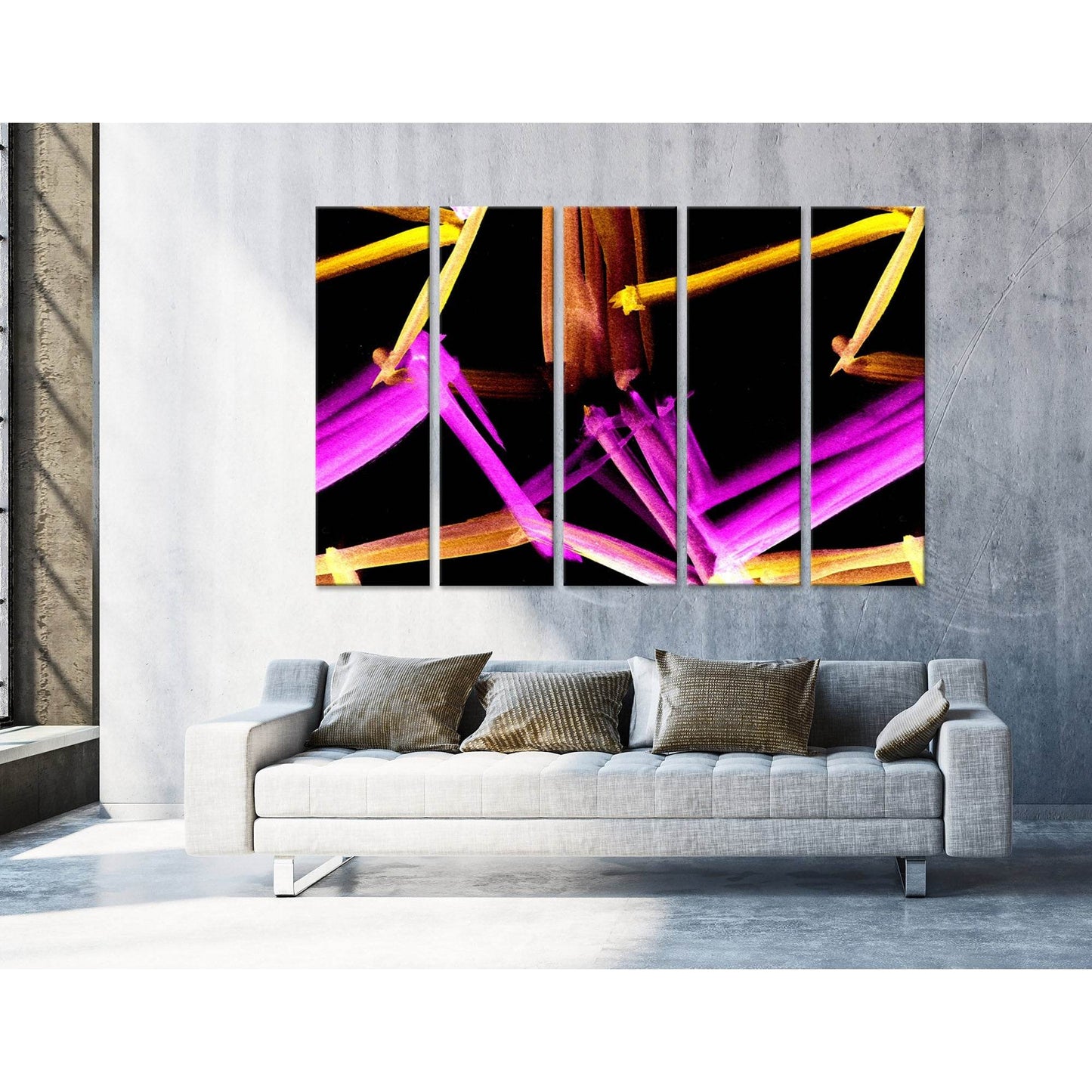 Pink And Orange Abstract №04278 Ready to Hang Canvas Print - Zellart Canvas Prints ALL_Products