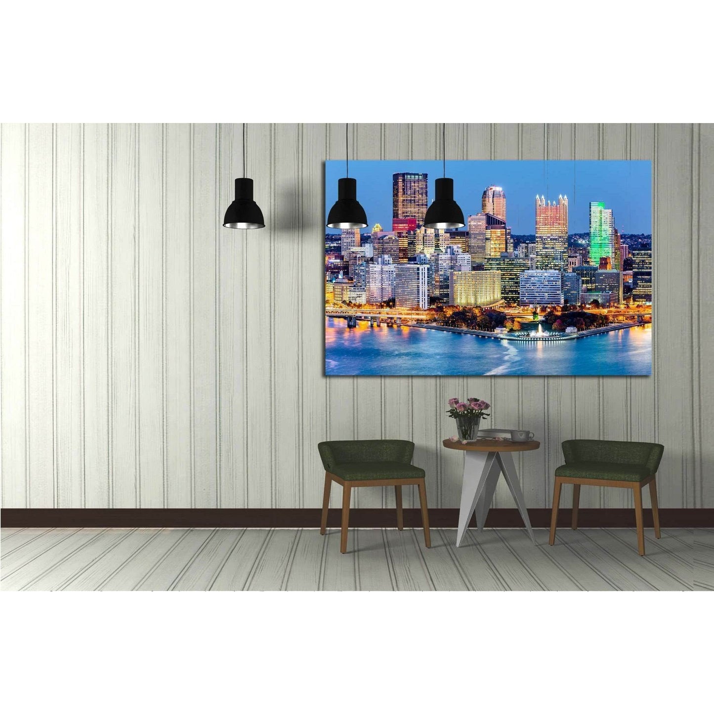 Pittsburgh, Monongahela and Ohio rivers №1735 Ready to Hang Canvas PrintCanvas art arrives ready to hang, with hanging accessories included and no additional framing required. Every canvas print is hand-crafted, made on-demand at our workshop and expertly