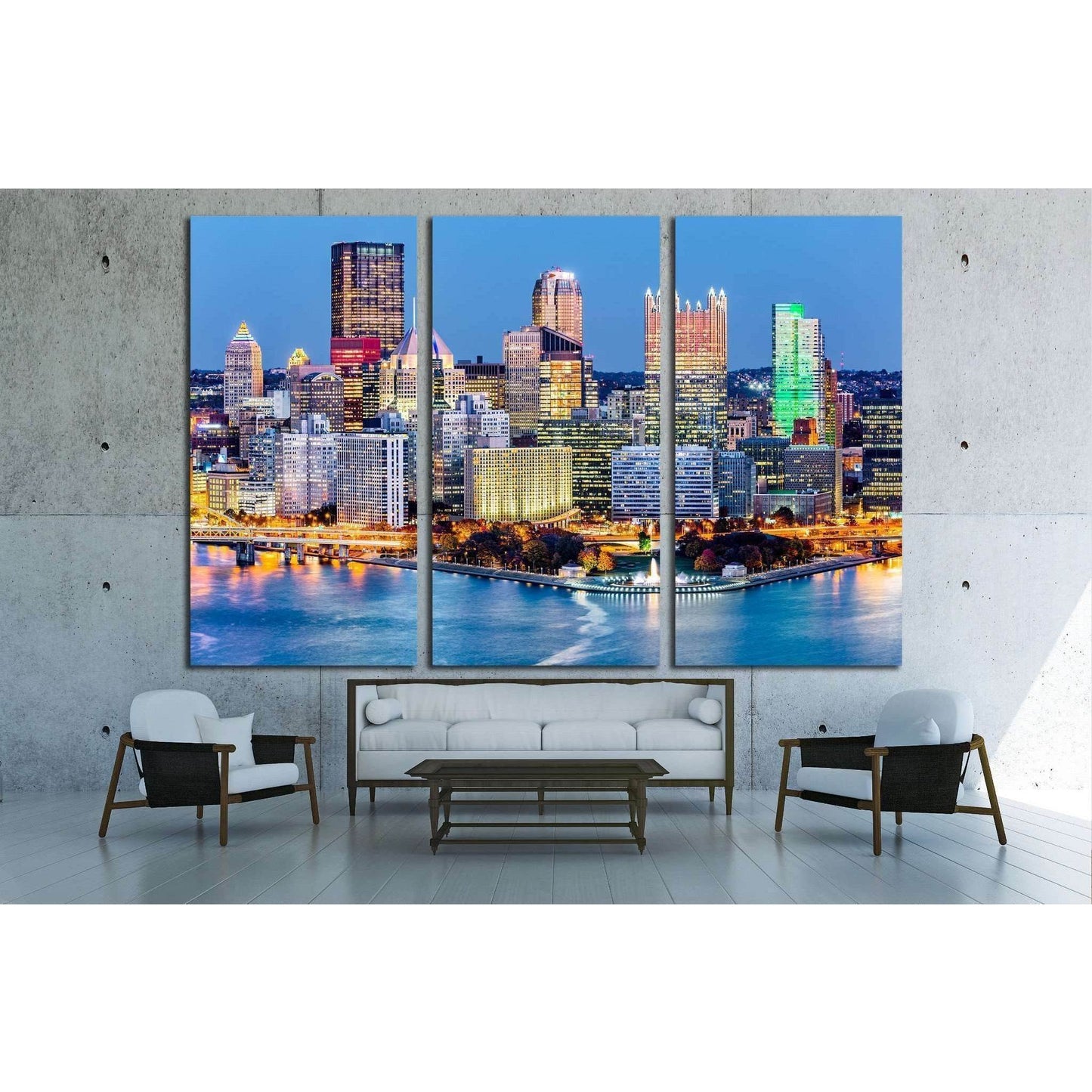 Pittsburgh, Monongahela and Ohio rivers №1735 Ready to Hang Canvas PrintCanvas art arrives ready to hang, with hanging accessories included and no additional framing required. Every canvas print is hand-crafted, made on-demand at our workshop and expertly