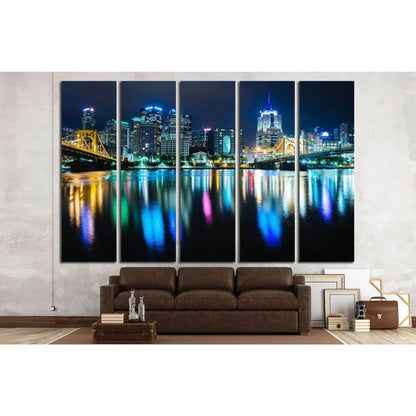 Pittsburgh skyline reflecting in the Allegheny River, Pennsylvania №1706 Ready to Hang Canvas PrintCanvas art arrives ready to hang, with hanging accessories included and no additional framing required. Every canvas print is hand-crafted, made on-demand a