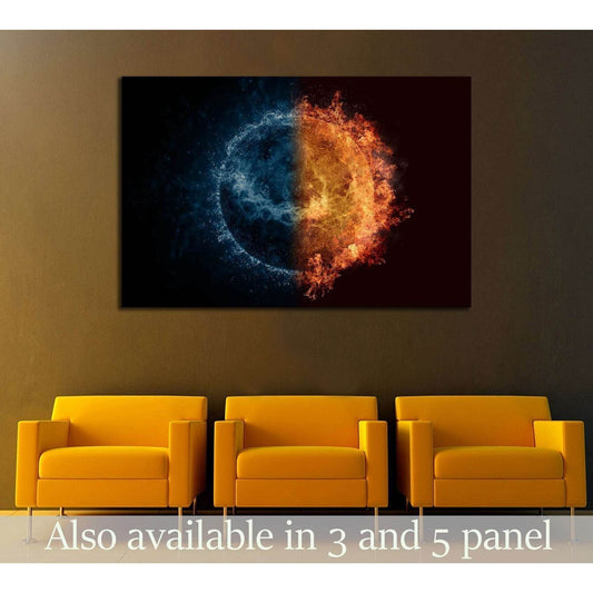 Planet Venus in water and fire №2417 Ready to Hang Canvas Print - Zellart Canvas Prints ALL_Products, s-2417