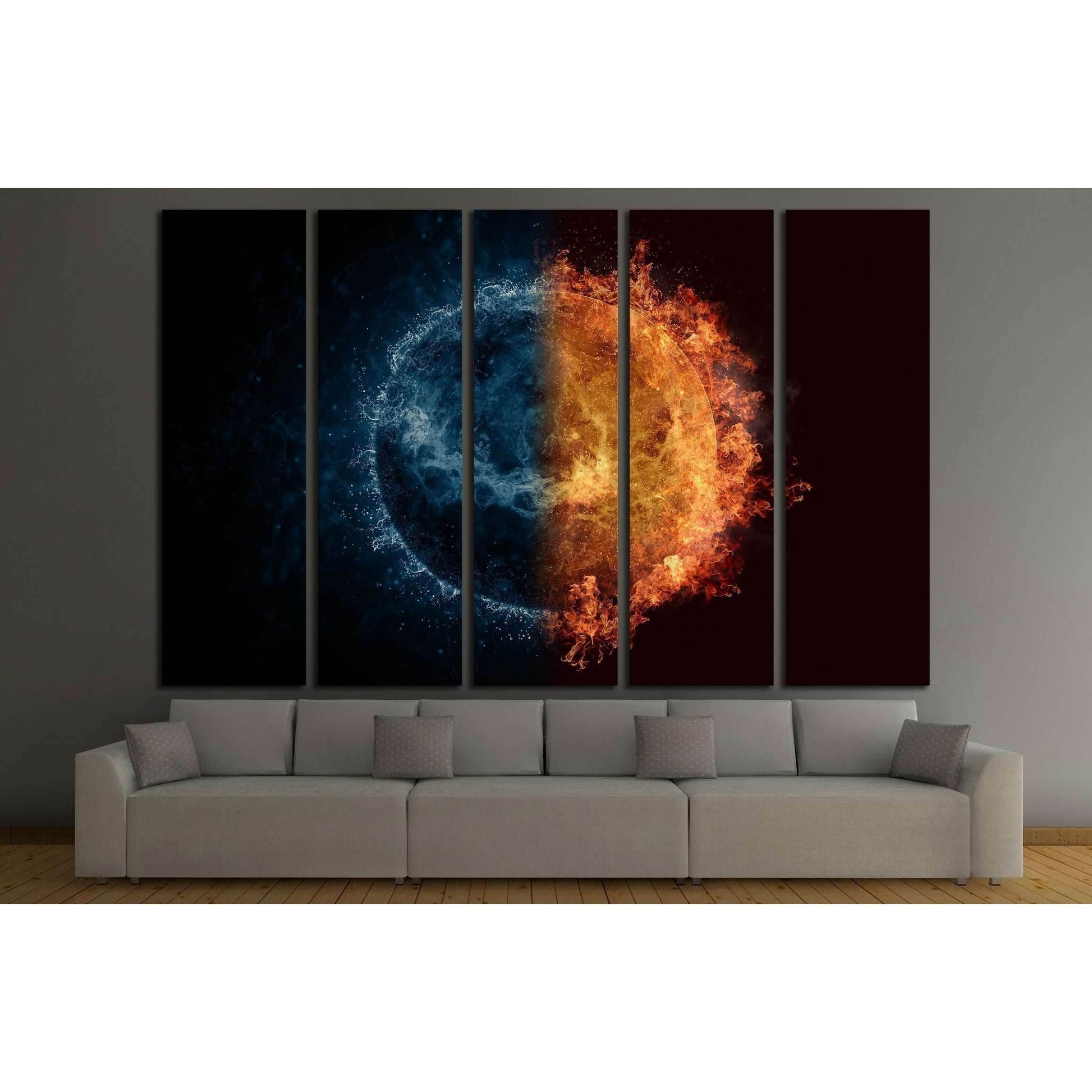 Planet Venus in water and fire №2417 Ready to Hang Canvas Print - Zellart Canvas Prints ALL_Products, s-2417