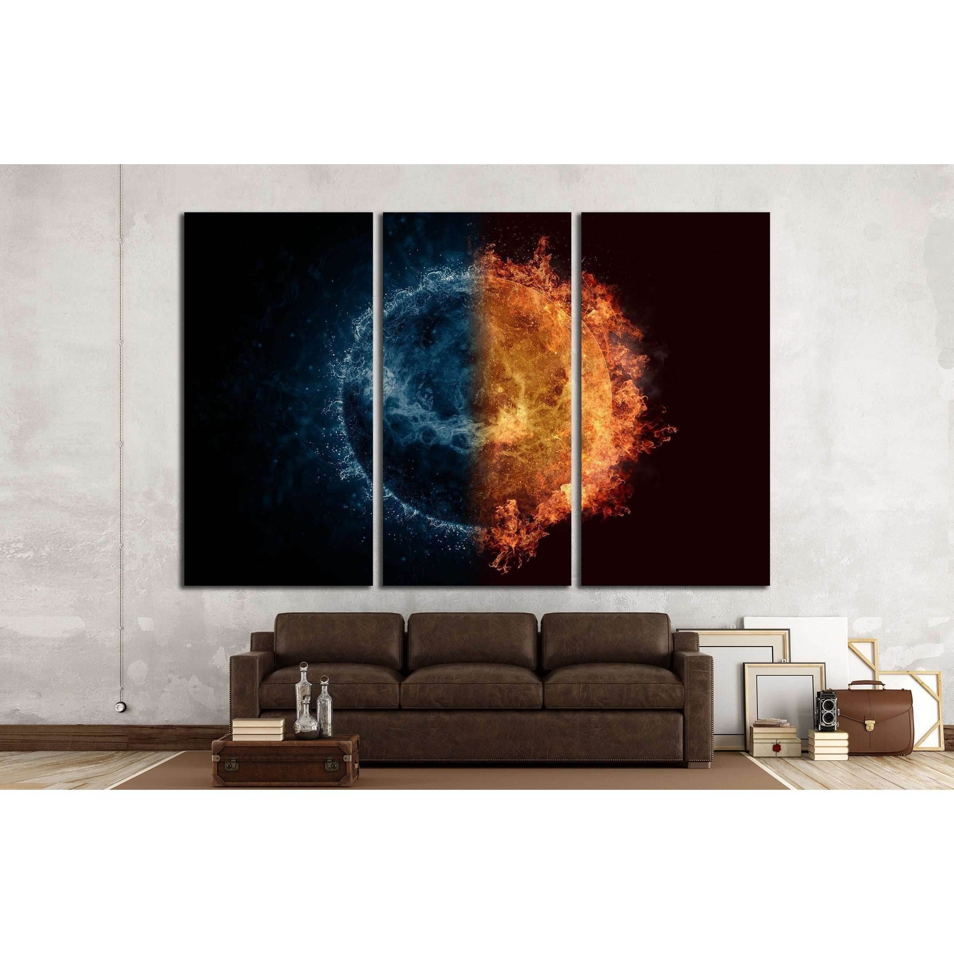 Planet Venus in water and fire №2417 Ready to Hang Canvas Print - Zellart Canvas Prints ALL_Products, s-2417