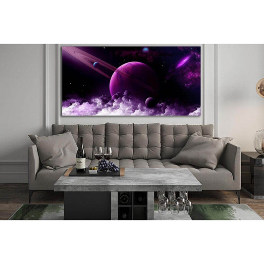 Planets Cloud Space №SL962 Ready to Hang Canvas Print - Zellart Canvas Prints 0new, ALL_Products, Astronomy & Space Canvas Wall Art