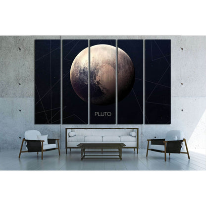 Pluto - High resolution images presents planets of the solar system №2448 Ready to Hang Canvas Print - Zellart Canvas Prints ALL_Products, s-2448