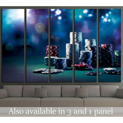 Poker Chips №545 Ready to Hang Canvas Print - Zellart Canvas Prints ALL_Products, s-545