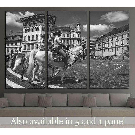 Police horse canvas print №5014 - Zellart Canvas Prints ALL_Products, Horses, s-5014