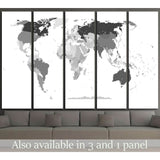 political map of the world №1928 Ready to Hang Canvas Print