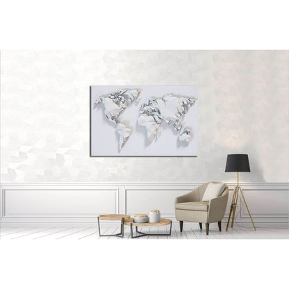 Poly paper world map background. 3D rendering №3220 Ready to Hang Canvas PrintCanvas art arrives ready to hang, with hanging accessories included and no additional framing required. Every canvas print is hand-crafted, made on-demand at our workshop and ex