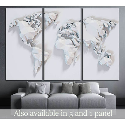 Poly paper world map background. 3D rendering №3220 Ready to Hang Canvas PrintCanvas art arrives ready to hang, with hanging accessories included and no additional framing required. Every canvas print is hand-crafted, made on-demand at our workshop and ex