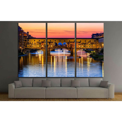 Ponte Vecchio over Arno River in Florence, Italy №1244 Ready to Hang Canvas PrintCanvas art arrives ready to hang, with hanging accessories included and no additional framing required. Every canvas print is hand-crafted, made on-demand at our workshop and
