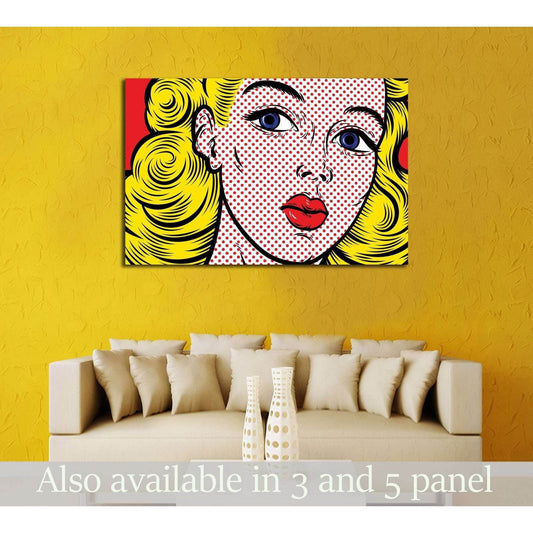 Pop Art Girl №3288 Ready to Hang Canvas PrintCanvas art arrives ready to hang, with hanging accessories included and no additional framing required. Every canvas print is hand-crafted, made on-demand at our workshop and expertly stretched around 100% Nort