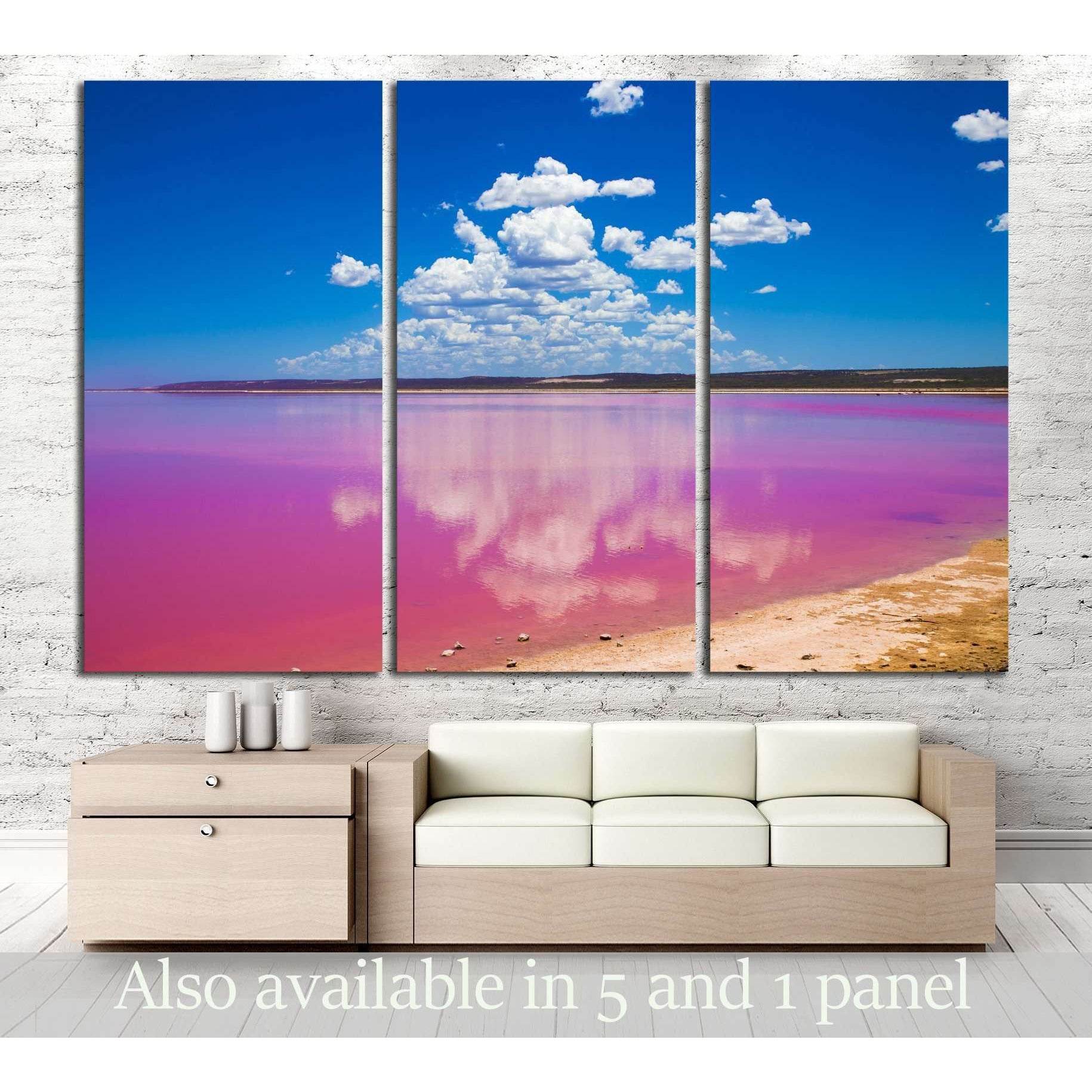 Port Gregory Pink Lake №3101 Ready to Hang Canvas Print - Zellart Canvas Prints ALL_Products, s-3101