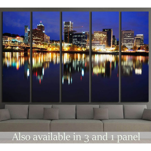 Portland Skyline №769 Ready to Hang Canvas Print - Zellart Canvas Prints ALL_Products, s-769