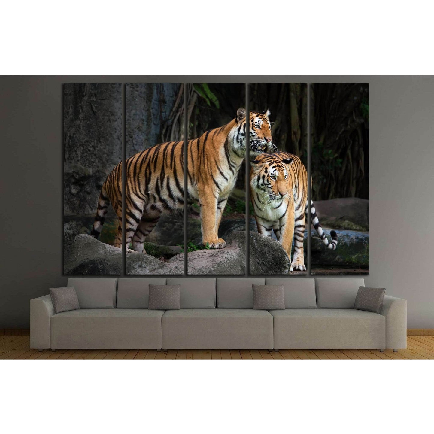 Portrait of a Royal Bengal tiger №1117 Ready to Hang Canvas Print - Zellart Canvas Prints ALL_Products, s-1117, Tiger