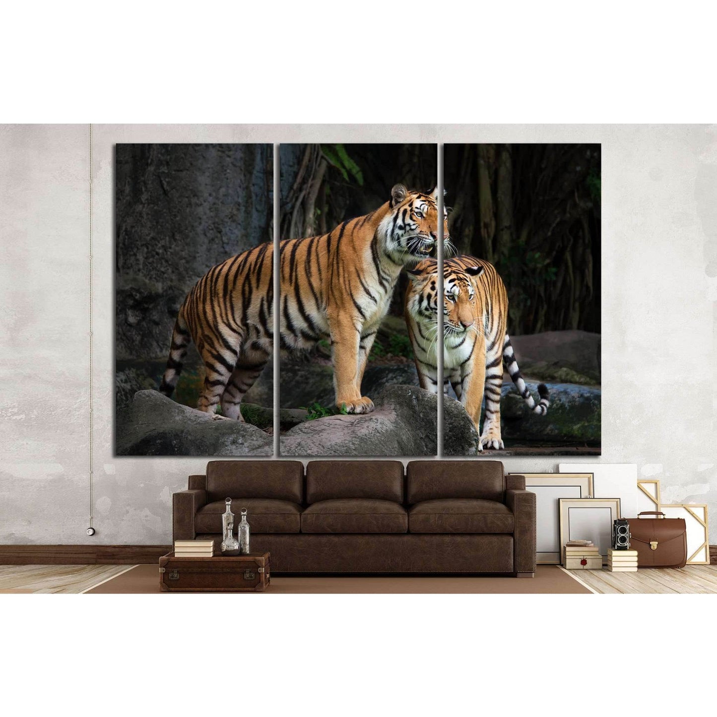 Portrait of a Royal Bengal tiger №1117 Ready to Hang Canvas Print - Zellart Canvas Prints ALL_Products, s-1117, Tiger