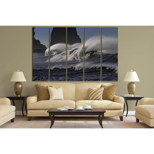 Powerful Ocean Waves №SL189 Ready to Hang Canvas Print - Zellart Canvas Prints 0new, ALL_Products, Beach Ocean & Waves
