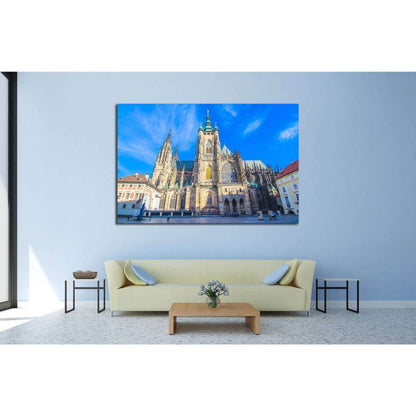 Prague, Czech Republic, Vitus cathedral, Prague Castle area №1805 Ready to Hang Canvas PrintCanvas art arrives ready to hang, with hanging accessories included and no additional framing required. Every canvas print is hand-crafted, made on-demand at our w