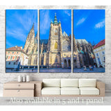 Prague, Czech Republic, Vitus cathedral, Prague Castle area №1805 Ready to Hang Canvas Print