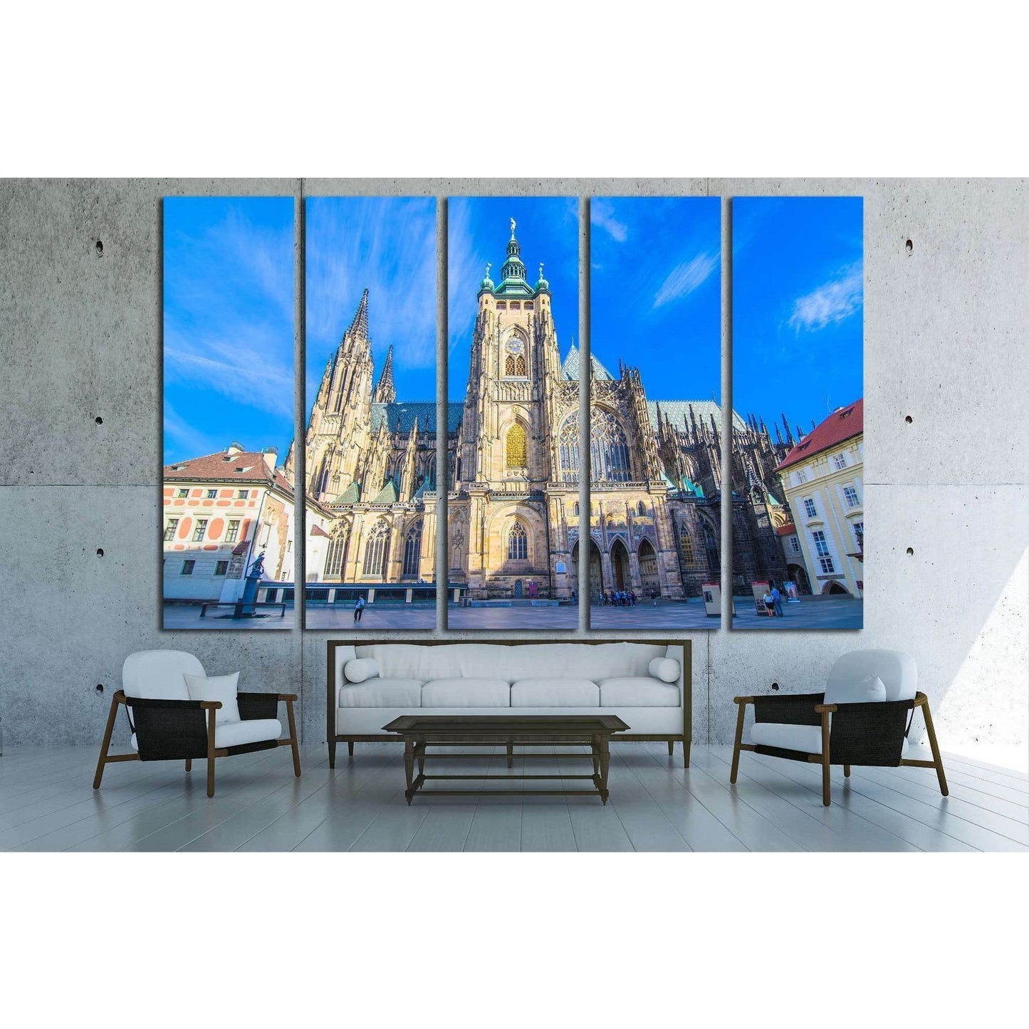 Prague, Czech Republic, Vitus cathedral, Prague Castle area №1805 Ready to Hang Canvas PrintCanvas art arrives ready to hang, with hanging accessories included and no additional framing required. Every canvas print is hand-crafted, made on-demand at our w