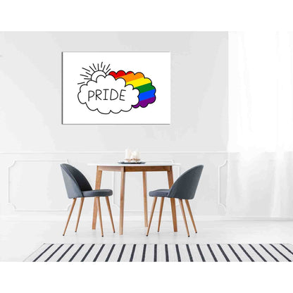 Pride clouds №2112 Ready to Hang Canvas Print - Zellart Canvas Prints 2112, ALL_Products