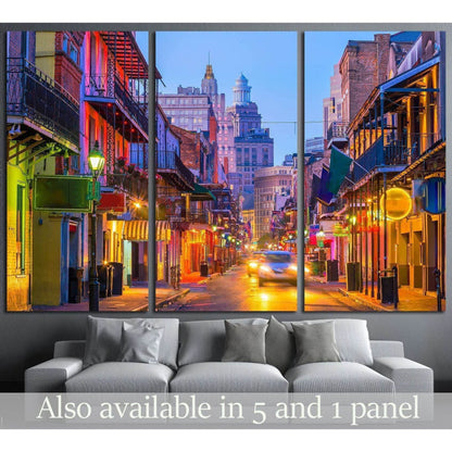 Pubs and bars in the French Quarter, New Orleans USA №1773 Ready to Hang Canvas Print - Zellart Canvas Prints ALL_Products, s-1773