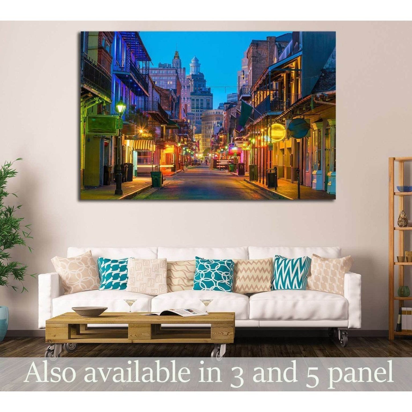Pubs and bars with neon lights in the French Quarter, New Orleans USA №2098 Ready to Hang Canvas PrintCanvas art arrives ready to hang, with hanging accessories included and no additional framing required. Every canvas print is hand-crafted, made on-deman