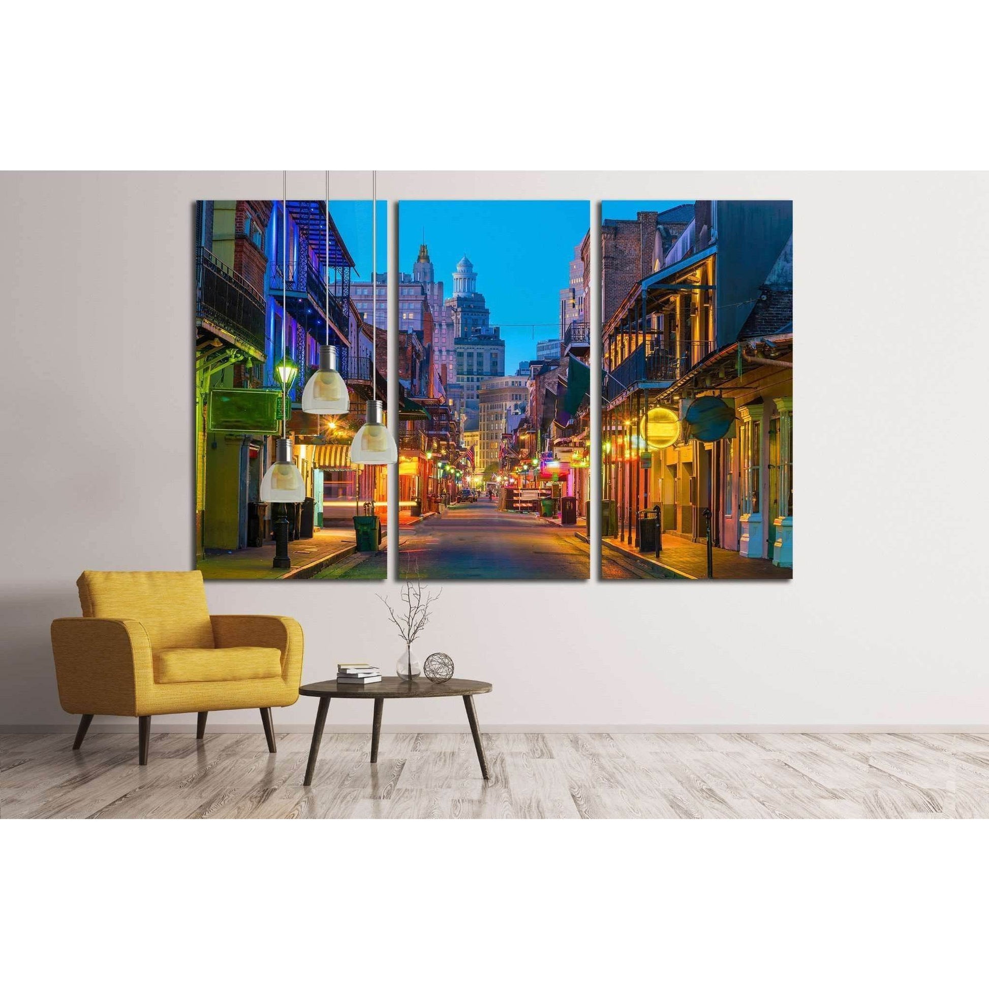 Pubs and bars with neon lights in the French Quarter, New Orleans USA №2098 Ready to Hang Canvas PrintCanvas art arrives ready to hang, with hanging accessories included and no additional framing required. Every canvas print is hand-crafted, made on-deman