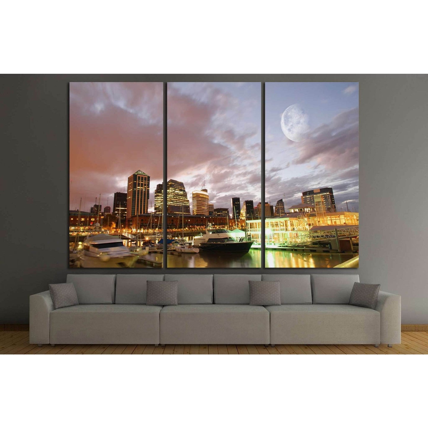 Puerto Madero in Buenos Aires, Argentina №1139 Ready to Hang Canvas Print - Zellart Canvas Prints ALL_Products, s-1139