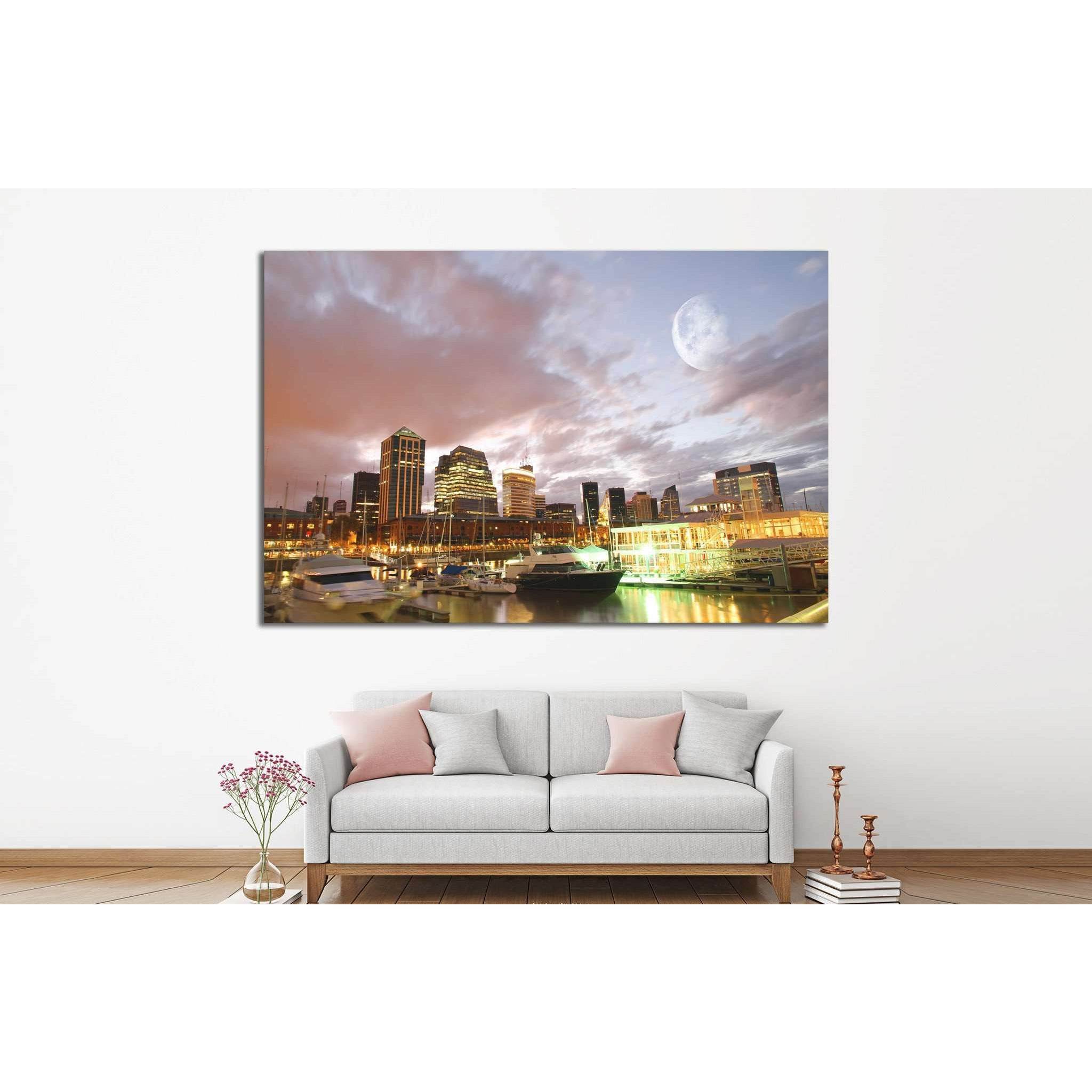 Puerto Madero in Buenos Aires, Argentina №1139 Ready to Hang Canvas Print