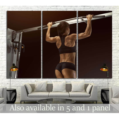 Pull Up Workout Exercise №1390 Ready to Hang Canvas Print - Zellart Canvas Prints ALL_Products, s-1390