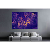 purple abstract flower psychedelic background №1419 Ready to Hang Canvas Print