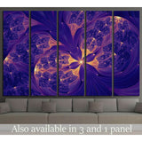 purple abstract flower psychedelic background №1419 Ready to Hang Canvas Print
