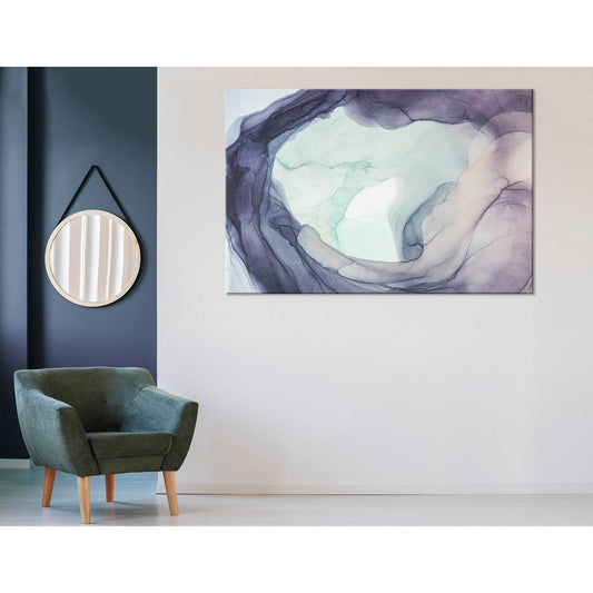 Purple And Light Green Abstract №04312 Ready to Hang Canvas Print - Zellart Canvas Prints ALL_Products